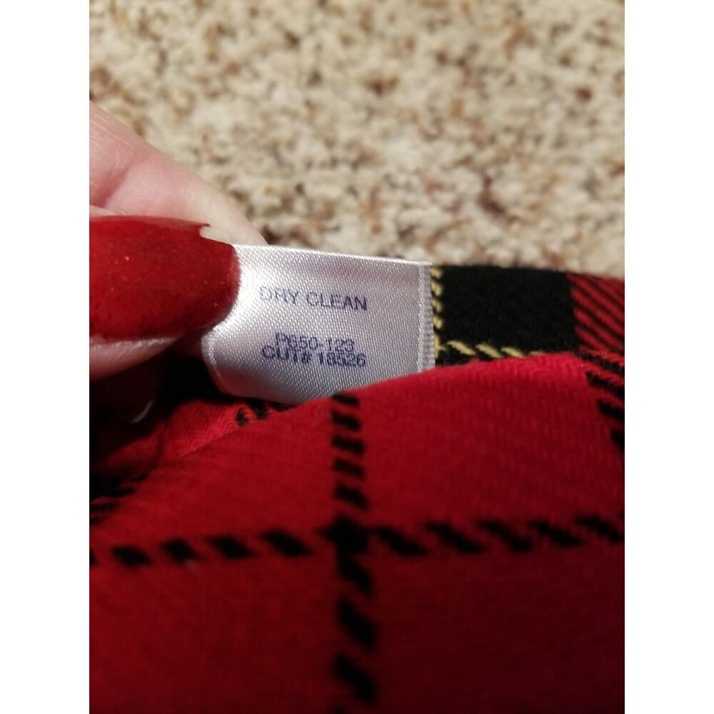 Vintage Pendleton Pleated Below‎ Knee Skirt Womens Size 14P Plaid Red Black Wool - Picture 5 of 8